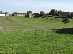 paysage du hameau du Faget montrant un affaissement typique de doline