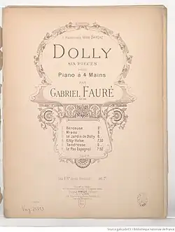 page de titre de partition