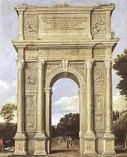 L'Arc de Trajan peint par Le Dominiquin