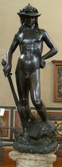Donatello, David, vers 1440, bronze et ronde-bosse, musée national du Bargello, Florence