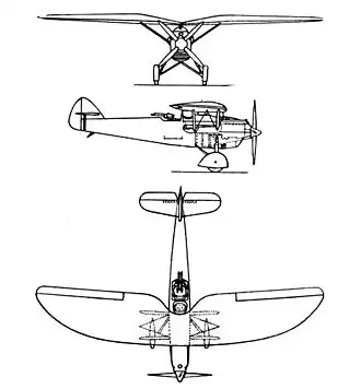 vue en plan de l’avion