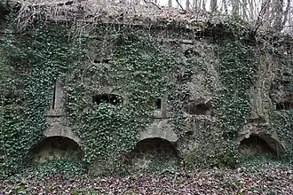 Face nord de la caponnière double.