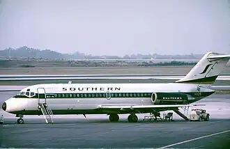 Un Douglas DC-9 de Southern Airways, similaire à celui impliqué dans l'incident.