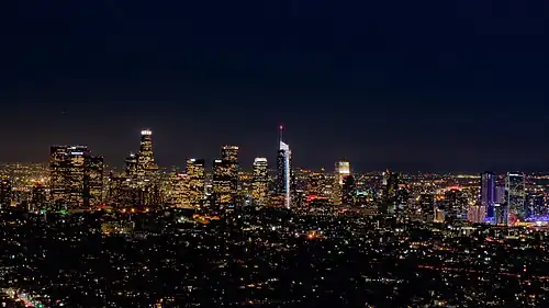 Panorama de Los Angeles, la nuit.
