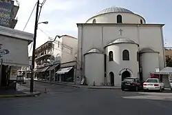 L'église Saint-Nicolas de Drama (ancienne mosquée convertie en église).