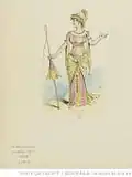 Costume d'Hélène pour la reprise de La Belle Hélène de Jacques Offenbach (1876)