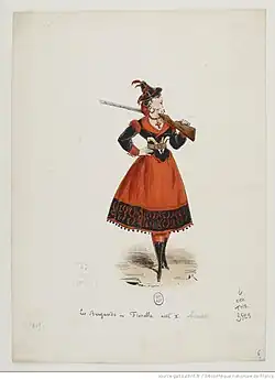 Costume de Fiorella pour Les Brigands de Jacques Offenbach