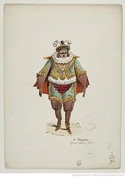 Costume de Gloria-Cassis pour Les Brigands de Jacques Offenbach