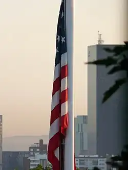 Drapeau américain du cimetière.