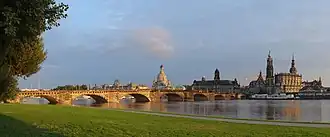 Pont Auguste et vieille ville de Dresde