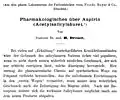 Présentation pharmacologique de l'aspirine, par le Dr Heinrich Dreser (1899)