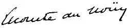 signature de Pierre Lecomte du Noüy