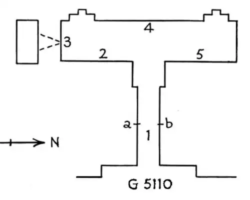 Plan du mastaba G 5110