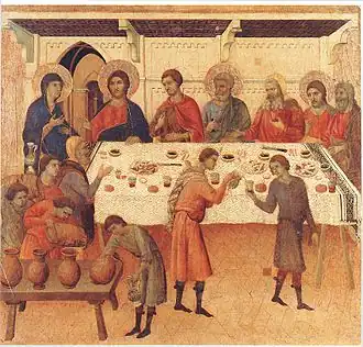 Les noces de Cana, Duccio di Buoninsegna, vers 1308-1311