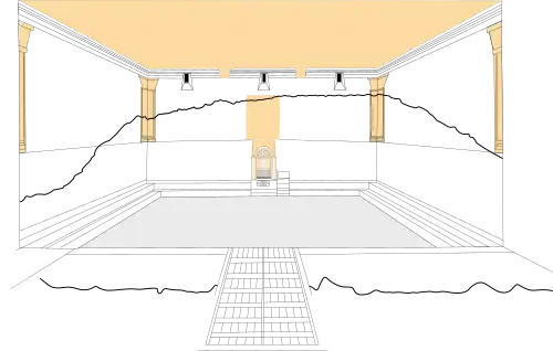 Plan en 3D d'une pièce.