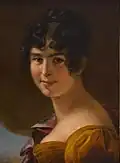 Adèle Foucher, huile sur toile de Julie Hugo, 1822, maison de Victor Hugo.