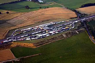 Frontière entre la Belgique et le Luxembourg à Sterpenich.