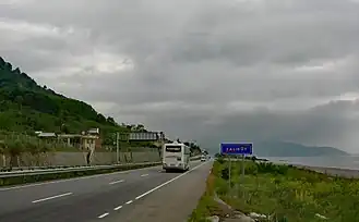 Route européenne E70 Au bord de la mer Noire à Yalıköy (Turquie)