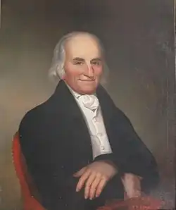 Portrait de Elijah Bosley (1740-1841), huile sur toile 73&nbsp;×&nbsp;62&nbsp;cm, vers 1825.