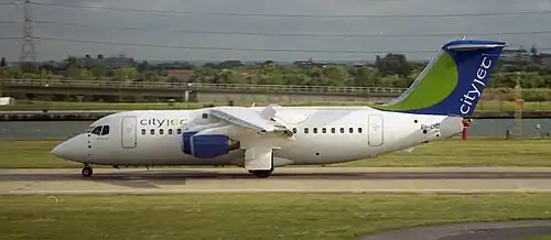 British Aerospace BAe.146-200 EI-CNQ de CityJet en 2008.