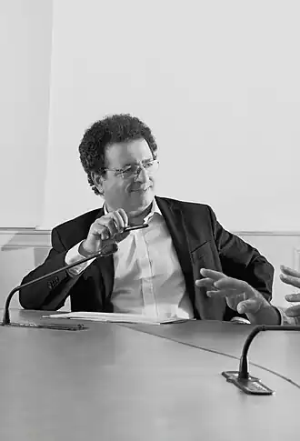 El Mouhoud Mouhoud, président de l'Université Paris Sciences & Lettres, lors d'une conférence à Dauphine - PSL