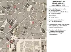 Lieux occupés par l’École militaire