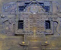 Maquette au niveau du sol, montrant la rue Majorque couverte par une esplanade.