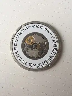 Mouvement avec un disque des quantièmes.