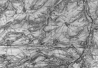 Lavacquerie et ses environs, en 1885.