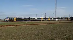 ETR 104 roulant sur le circuit d'essai de Velim.