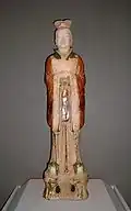 Figurine funéraire yong décorée de glaçures « trois couleurs », VIIe – VIIIe&nbsp;siècle, dynastie des Tang