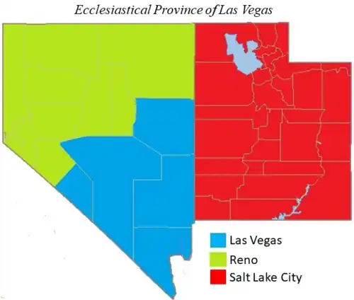 La province ecclésiastique de Las Vegas.