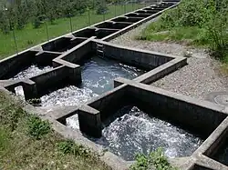 Barrage de Verbois près de Genève sur le Rhône, Suisse.