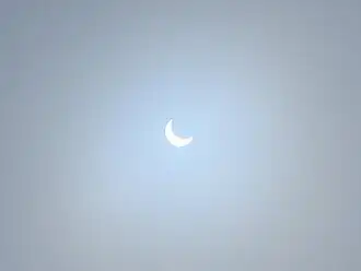 L'éclipse (partielle) depuis Pau, Pyrénées-Atlantiques, France.
