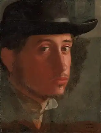 Edgar Degas, Autoportrait, vers 1857-1858.