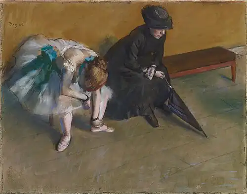 L'Attente (1880-1882), pastel sur papier, 95&nbsp;×&nbsp;75&nbsp;cm, J. Paul Getty Museum et Norton Simon Museum, Pasadena.