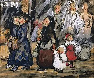 Bridal Shop, c. 1913, watercolor, gouache, and charcoal on paper
