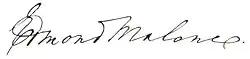 signature d'Edmond Malone
