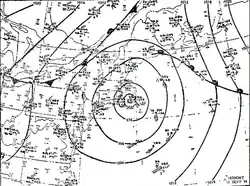 Carte météorologique montrant Edna près de la Nouvelle-Angleterre