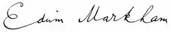 signature d'Edwin Markham