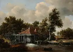Meindert Hobbema, Le Moulin à eau.