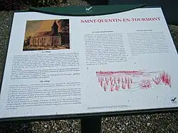 Église, panneau d'informations.