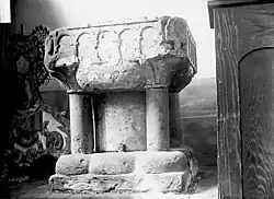 Les fonts baptismaux au début du XXe&nbsp;siècle