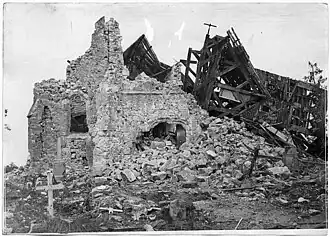 Ruines de l'église d'Hartennes