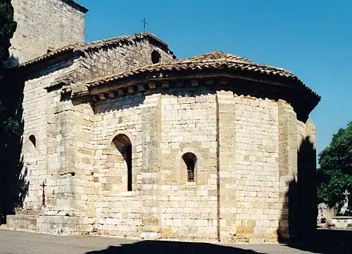 Chevet de l'Église Notre-Dame-des-Vertus de Paulhan.