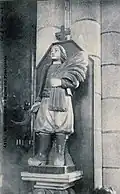 Église paroissiale Saint-Ignace : statue de saint Isidore (carte postale).