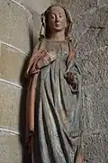 Vierge en bois.