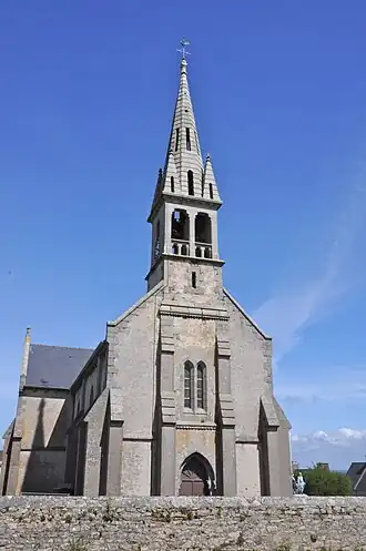 Vue de l'église Saint-Ronan de l'île de Molène.