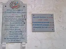 Plaques commémoratives