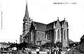 L'église de Goven vers 1910 (carte postale E. Mary-Rousselière).